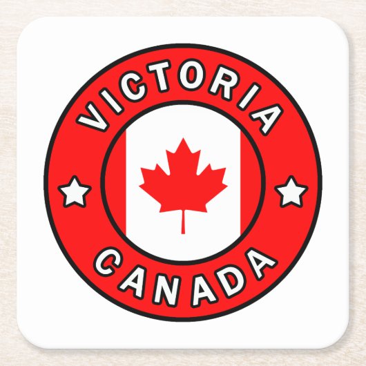 Victoria Canada Vierkante Kartonnen Onderzetter (Voorkant)