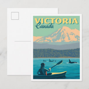 Victoria Canada Vintage Reizen Briefkaart