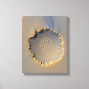 Victoria Crater op Mars Canvas Afdruk