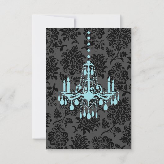 Victoria Damask RSVP (turquoise) (Dos)