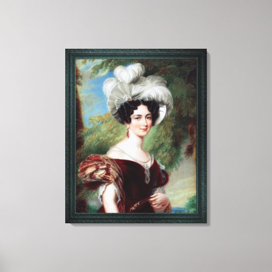 Victoria, Duchess van Kent, van George Hayter Canvas Afdruk (Voorkant)