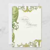 Victoria Faire-part de mariage - Lime Green (Dos)