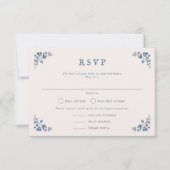 Victoria Formal Landscape Wedding RSVP Kaart (Voorkant)