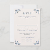 Victoria Formal Portrait Wedding RSVP Kaart (Voorkant)