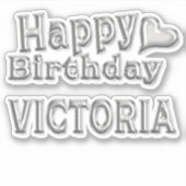 Victoria Happy Birthday Autocollants (Devant)