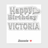 Victoria Happy Birthday Autocollants (Feuille)