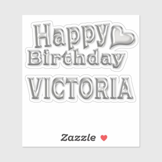 Victoria Happy Birthday Autocollants (Feuille)