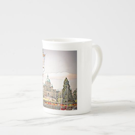 Victoria Harbor BC Porselein Kop (Voorkant rechts)