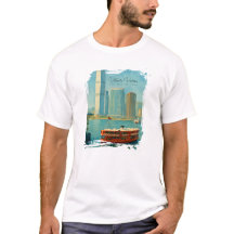 Victoria Haven Hongkong Retro Silhouette Waterverf