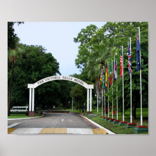 Victoria Herfsten Hotel Entrance 10 x 8 inch Poster