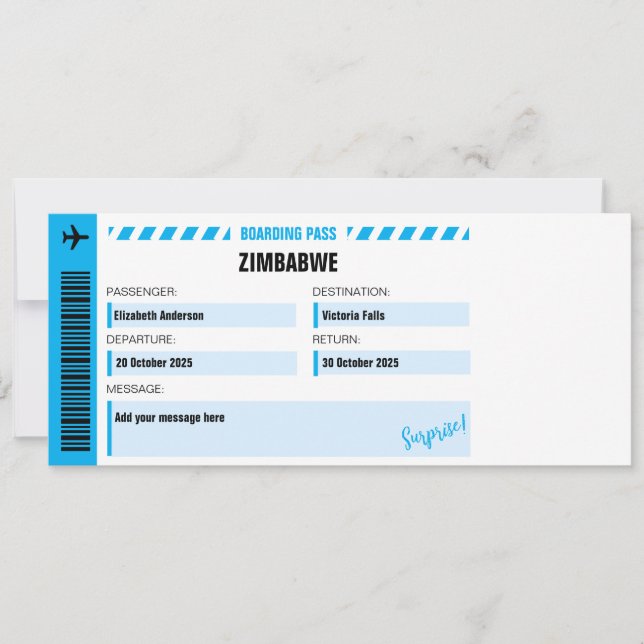 Victoria Herfsten Surprise Trip Ticket (Voorkant)