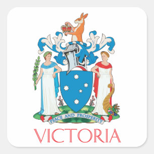 Victoria mantel vierkante sticker