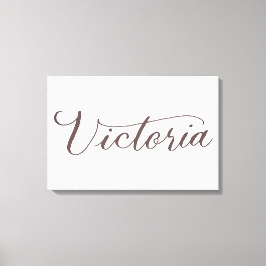 Victoria - Moderne kalligrafie Naam Design Canvas Afdruk (Voorkant)