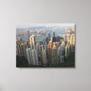 Victoria Peak, Hongkong Canvas Afdruk
