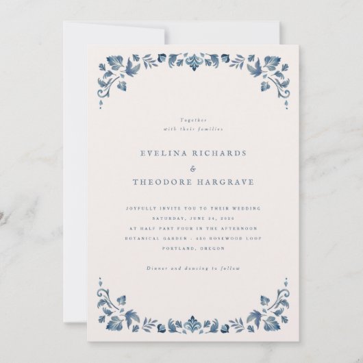 Victoria Portrait Faire-part de mariage (Devant)