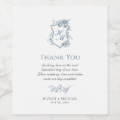 VICTORIA Regency Bleu Étiquette de vin de jardin f (Étiquettes simples)