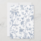 VICTORIA Regency Blue French Garden Invitation de (Dos)