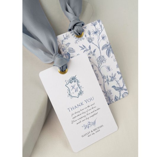 VICTORIA Regency Blue French Garden Label Cadeaulabel