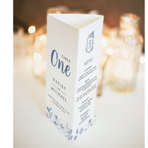 VICTORIA Regency Blue French Garden Tripvouwmenu Poster