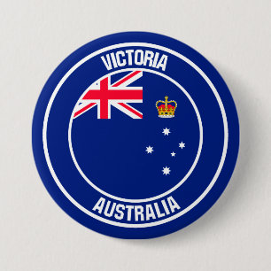 Victoria Round Emblem Ronde Button 7,6 Cm