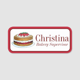 Victoria Sponge Cake Shop Brits Bakkerijgebak Naamplaatje