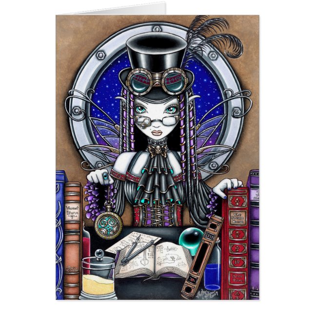 Victoria Steam Punk Faerie Card (Voorkant)