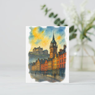Victoria Street Edinburgh Castle, Oude Stad  Briefkaart