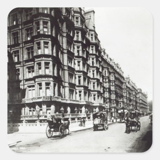 Victoria Street, Londen c.1900 Vierkante Sticker (Voorkant)