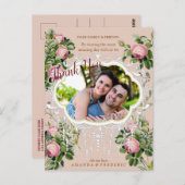 Victoria Tuin Bruiloft Bedankt Briefkaart (Voorkant / Achterkant)