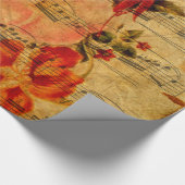 Victoriaans achtergrond voor Waterverf muziekblad Cadeaupapier (Hoek)