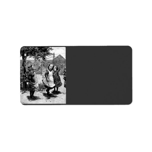 Victoriaans adreslabel etiket (Voorkant)