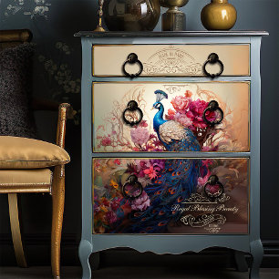  Victoriaans Adverteren Peacock Decoupage Tissuepapier