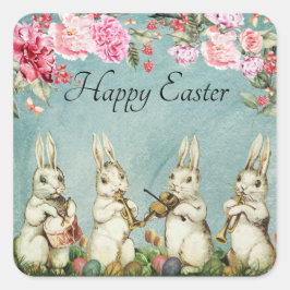 Victoriaans Afbeelding voor paasbunny Band Vierkante Sticker