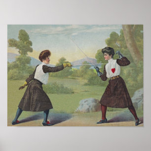 Victoriaans afdruk  omheinen. poster