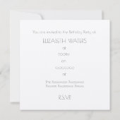  VICTORIAANS ANGEL BIRTHDAY INVITATIE KAART (Achterkant)