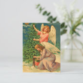 Victoriaans Angel Kerst Briefkaarten (Staand voorkant)