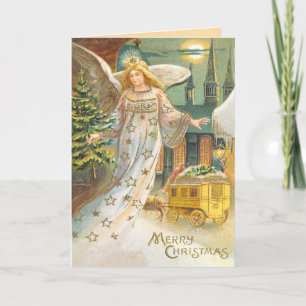 Victoriaans Angel Kerst Kaart