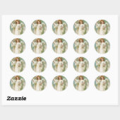 Victoriaans Angel Kerst sticker (Vel)