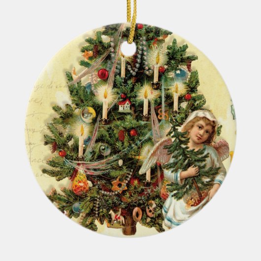 Victoriaans  Angel kerstboom Ornament (Voorkant)