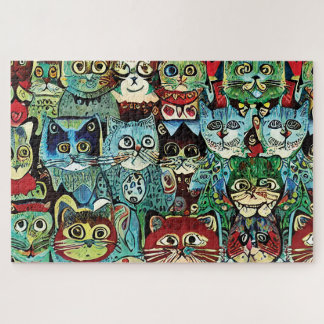 Victoriaans antropomorfe katten in oorzakelijke kl legpuzzel