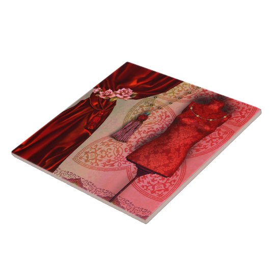 Victoriaans Arabesk, OPHELIA - Gothique Tegeltje (Zijkant)