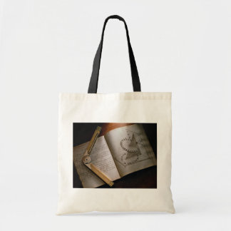Victoriaans architect's rekenhandleiding en liniaa tote bag