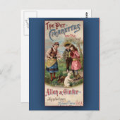 Victoriaans Art -handelskaart Briefkaart (Voorkant / Achterkant)