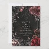 Victoriaans Art Nouveau Floral Wedding Save The Date (Voorkant)