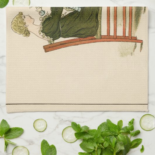 Victoriaans Baby Greenaway-moeder Theedoek (Gevouwen)