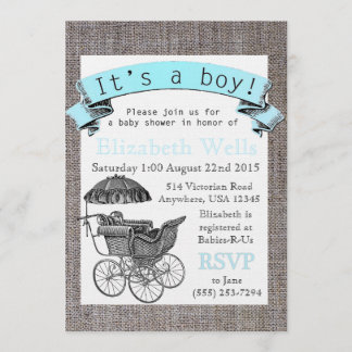Victoriaans Baby shower Uitnodigen Kaart