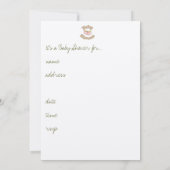 Victoriaans Baby shower Uitnodiging (Achterkant)