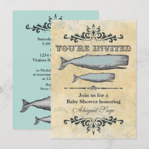  Victoriaans Baby shower voor walvisstrand Kaart