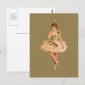 Victoriaans Ballerina Briefkaart (Voorkant / Achterkant)