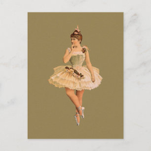  Victoriaans Ballerina Briefkaart